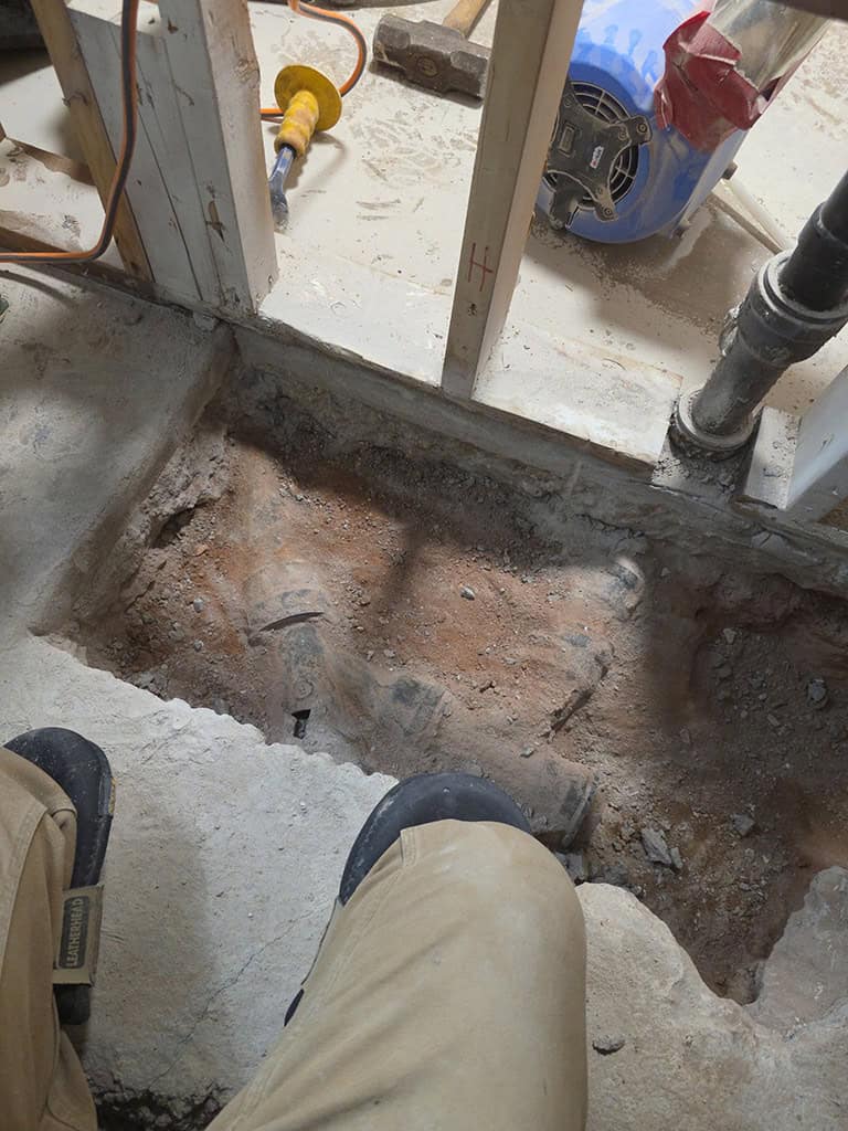 Exposing existing pipe