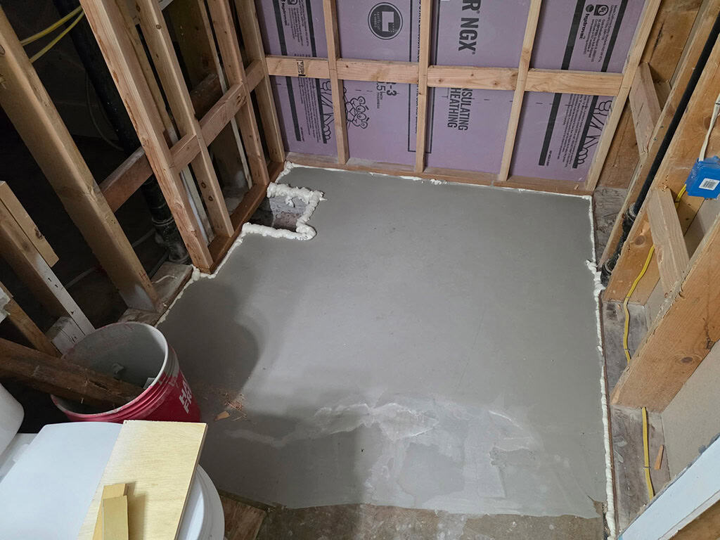 Poured and level concrete
